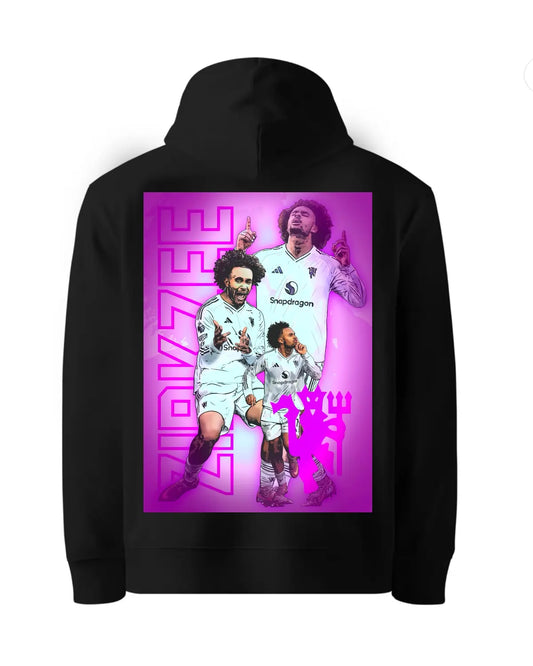 Joshua Zirkzee Manchester United Hoodie – Rising Red Devils Striker Artwork | GrizzlyGFX