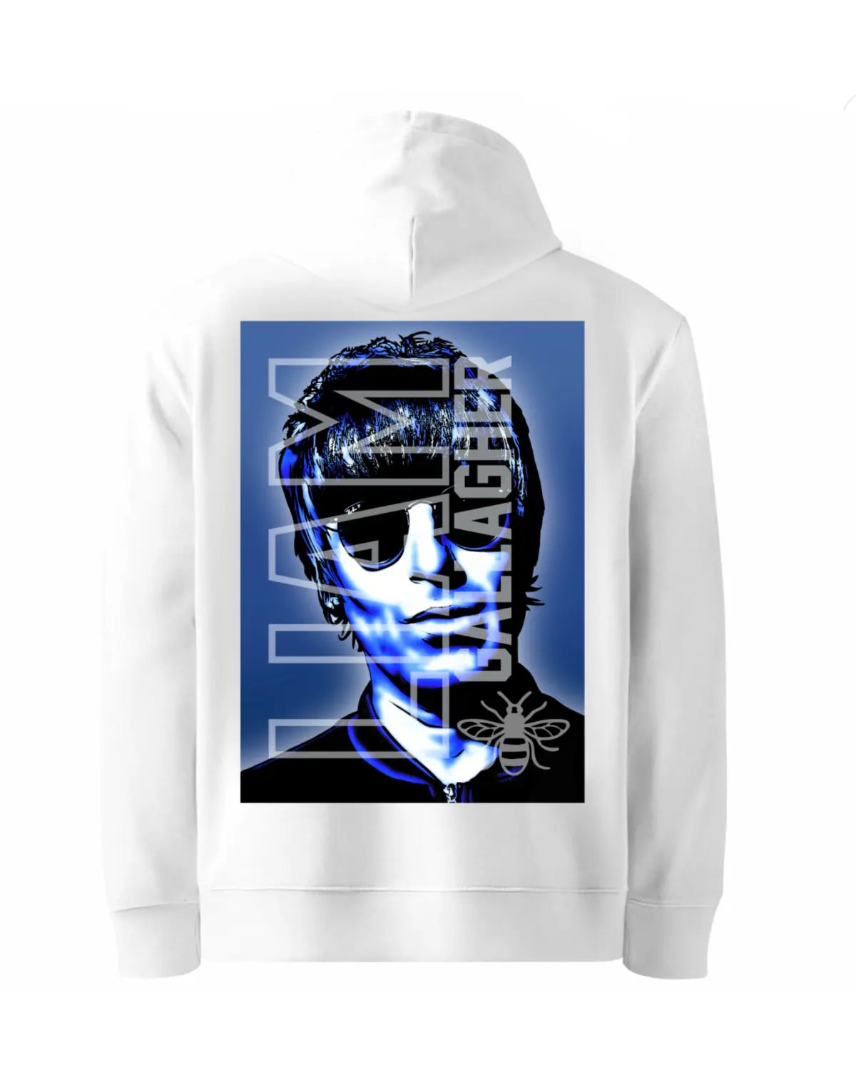 Liam Gallagher Hoodie – Manchester Music Icon Artwork by GrizzlyGFX | Unisex Adults S–XXL | Black or White
