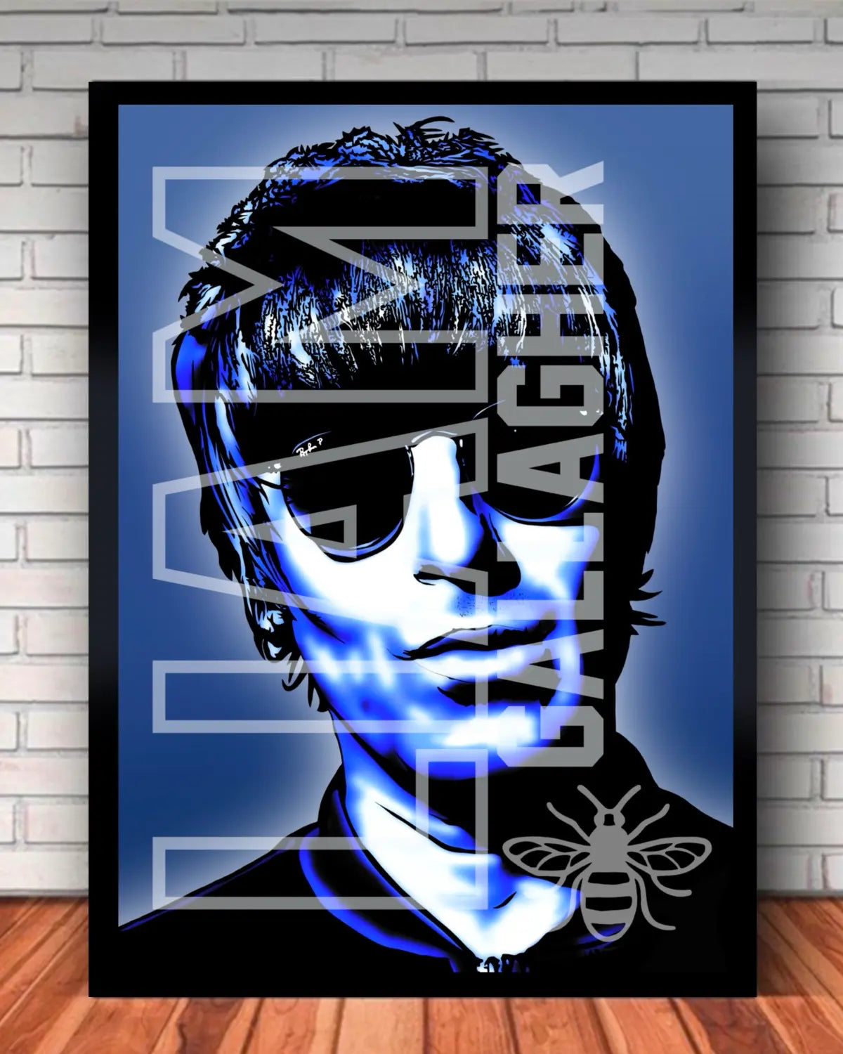 Liam Gallagher Giant Framed Canvas (24x36”) – Oasis Rock Icon Wall Art by GrizzlyGFX