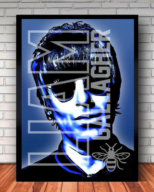 Liam Gallagher Giant Framed Canvas (24x36”) – Oasis Rock Icon Wall Art by GrizzlyGFX