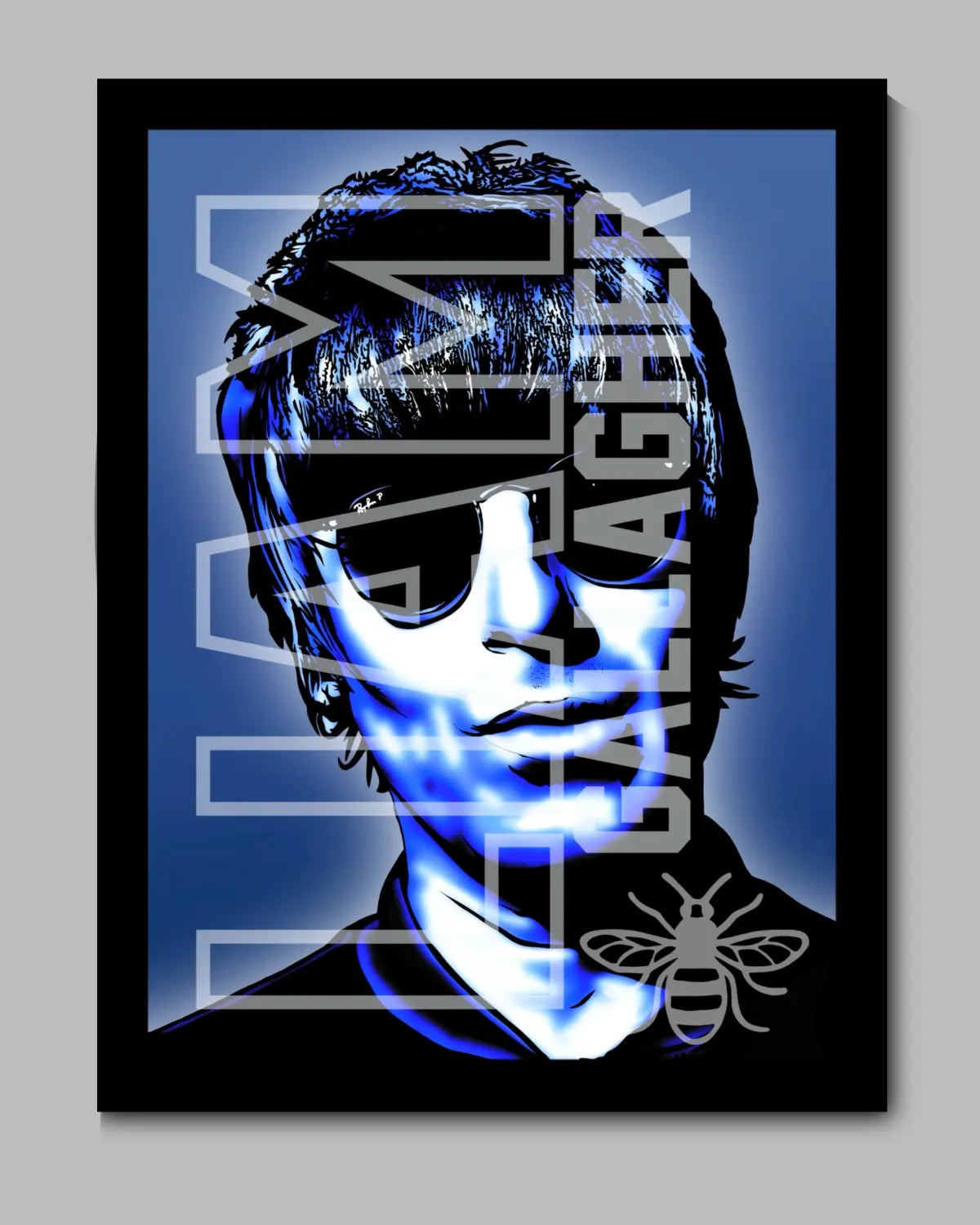 Liam Gallagher Giant Framed Canvas (24x36”) – Oasis Rock Icon Wall Art by GrizzlyGFX