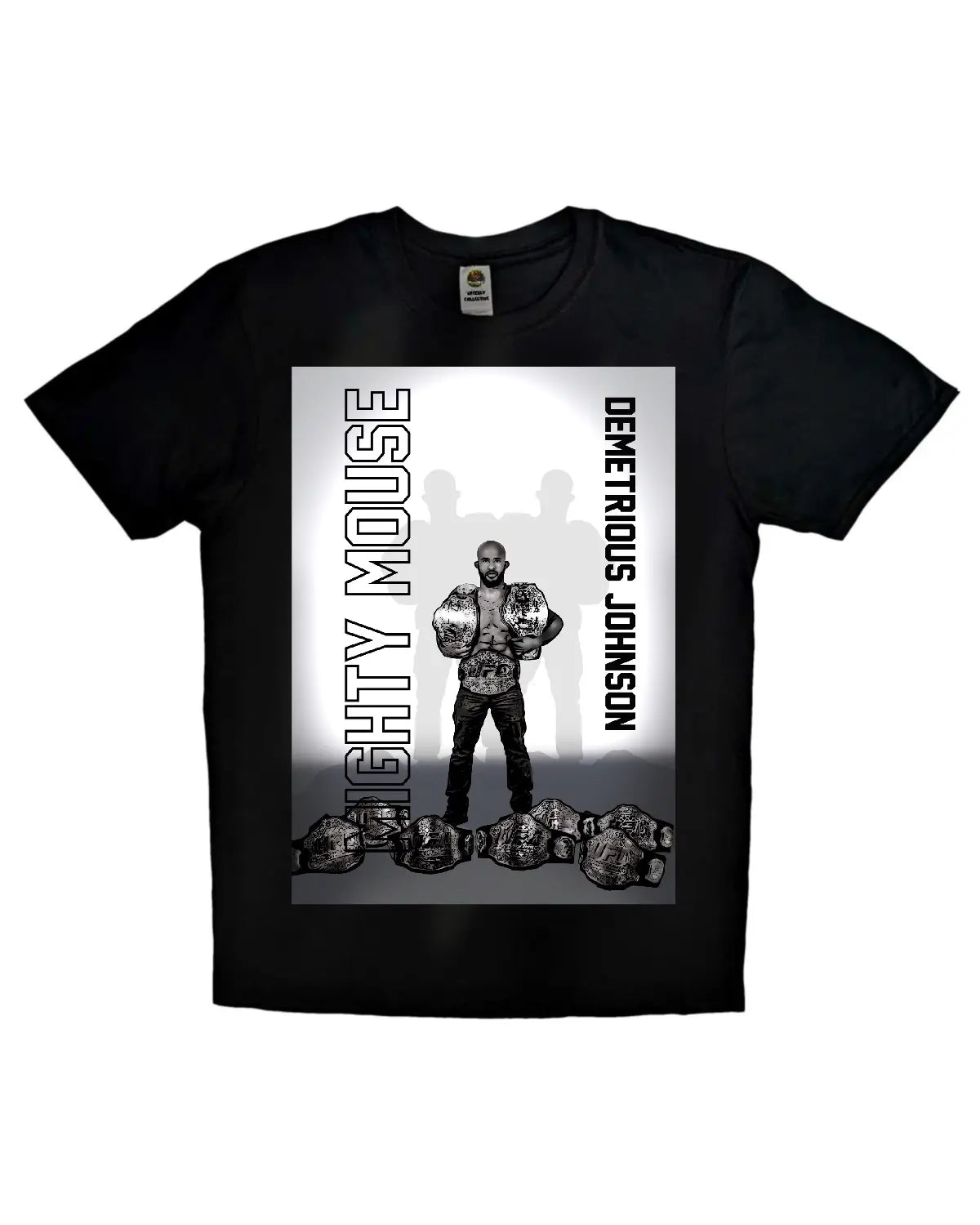 Demetrious Johnson GOAT MMA T-Shirt | Greatest of All Time Artwork by GrizzlyGFX