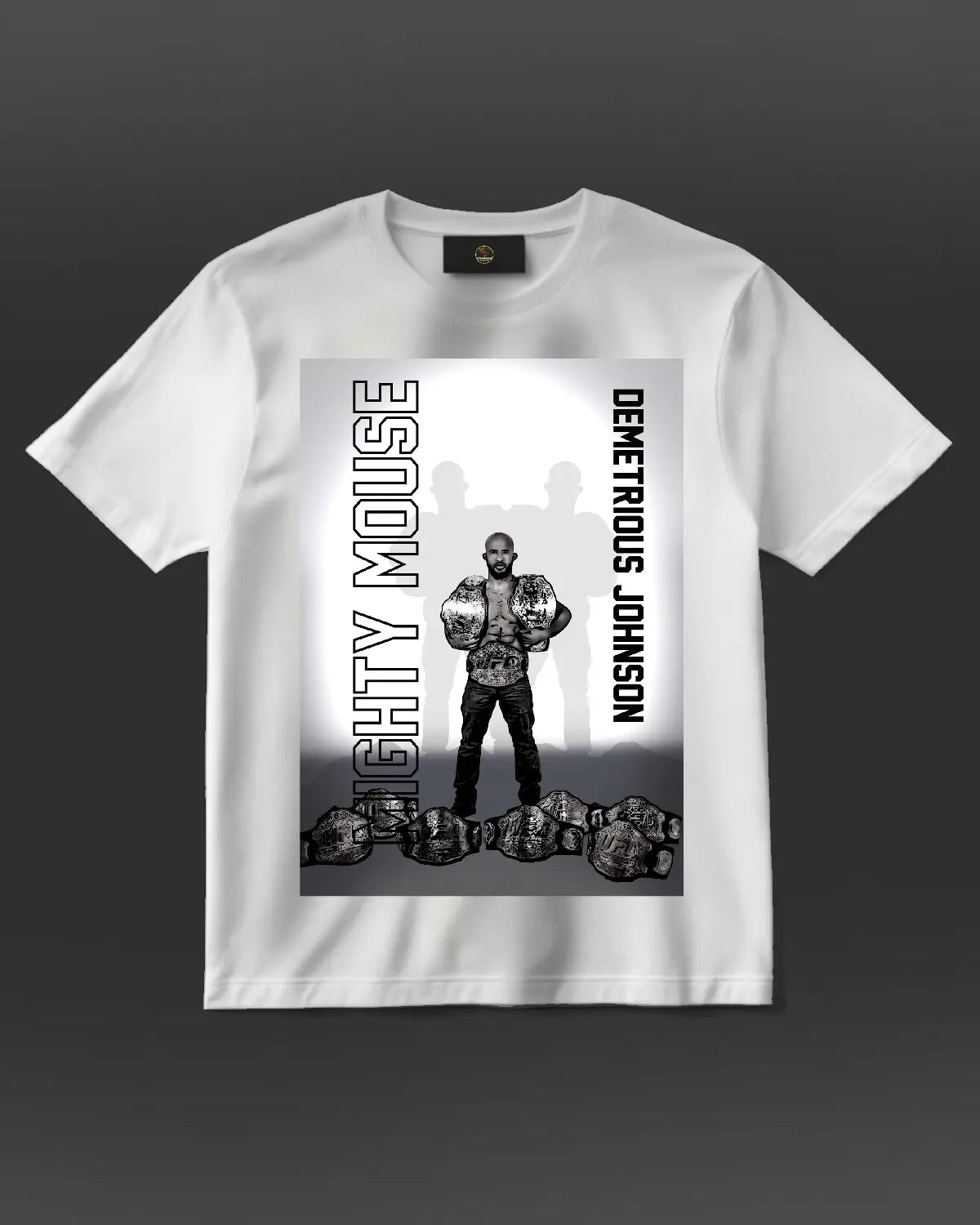 Demetrious Johnson GOAT MMA T-Shirt | Greatest of All Time Artwork by GrizzlyGFX