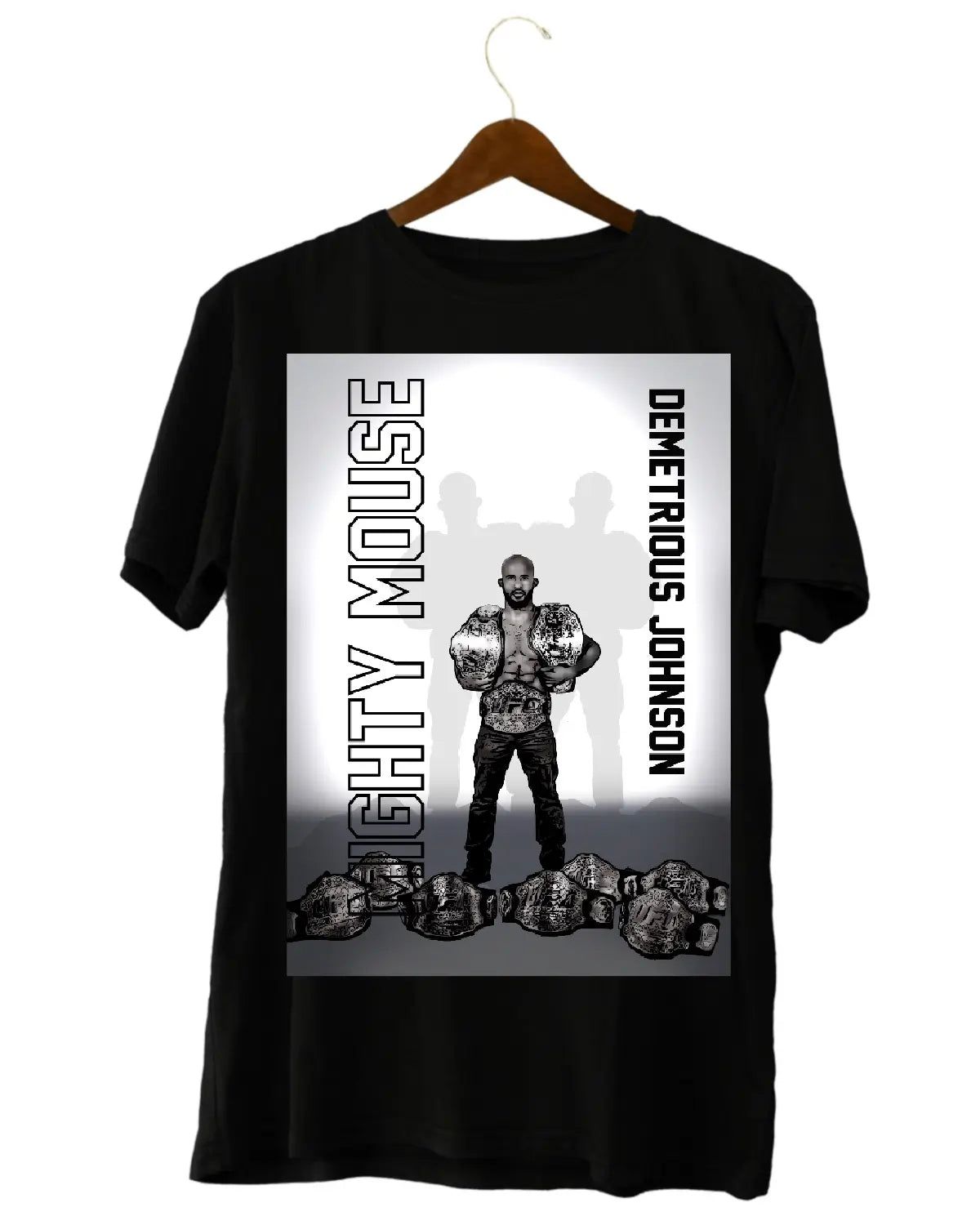 Demetrious Johnson GOAT MMA T-Shirt | Greatest of All Time Artwork by GrizzlyGFX