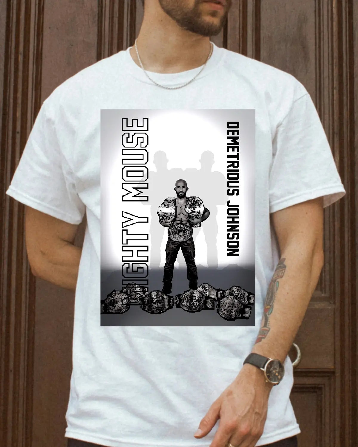 Demetrious Johnson GOAT MMA T-Shirt | Greatest of All Time Artwork by GrizzlyGFX