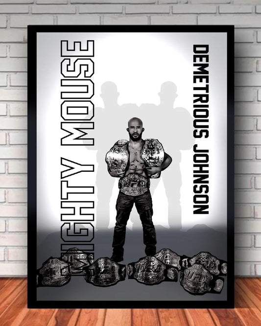 Demetrious Johnson GOAT MMA Canvas Wall Art – 24x36 | GrizzlyGFX