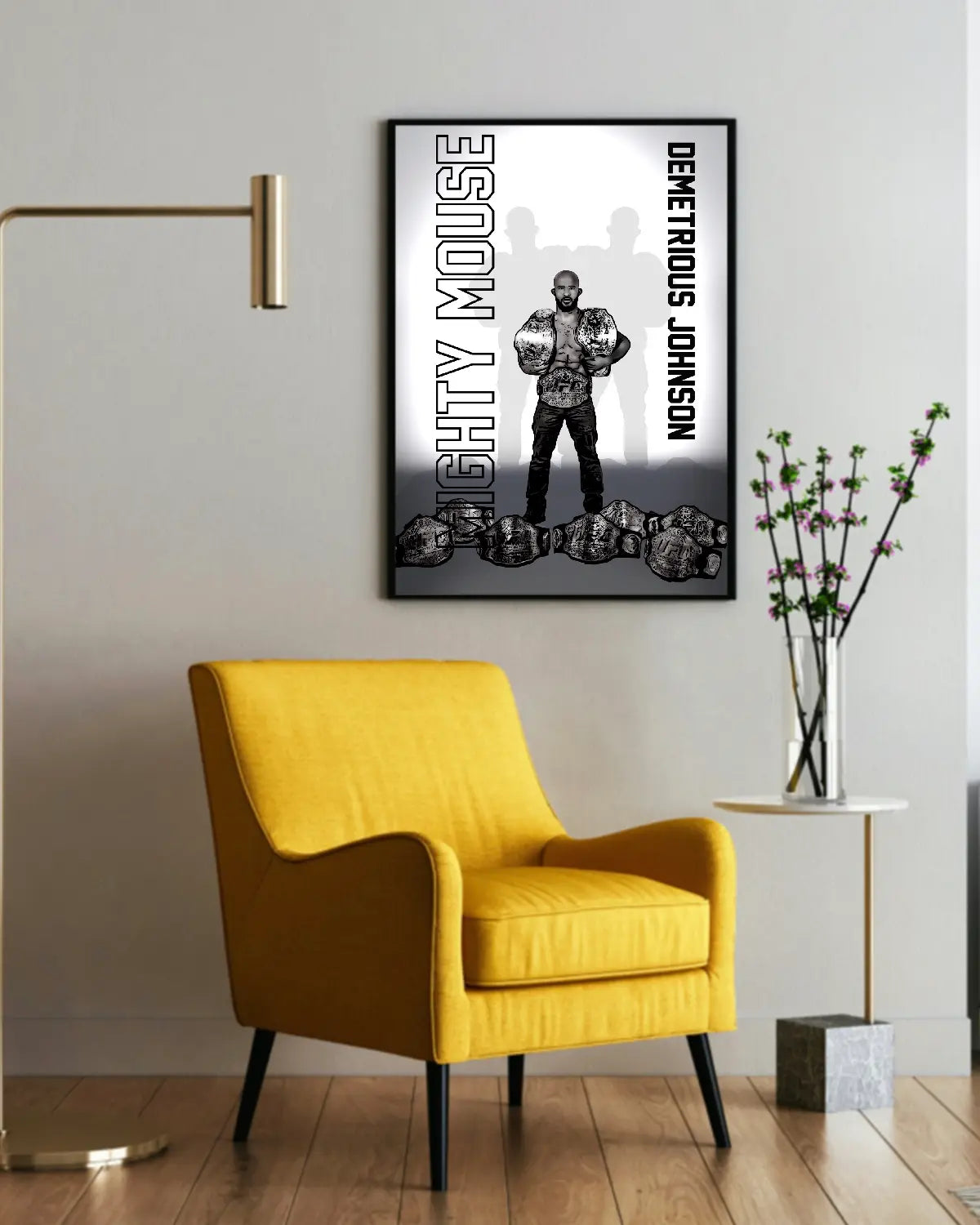 Demetrious Johnson GOAT MMA Canvas Wall Art – 24x36 | GrizzlyGFX