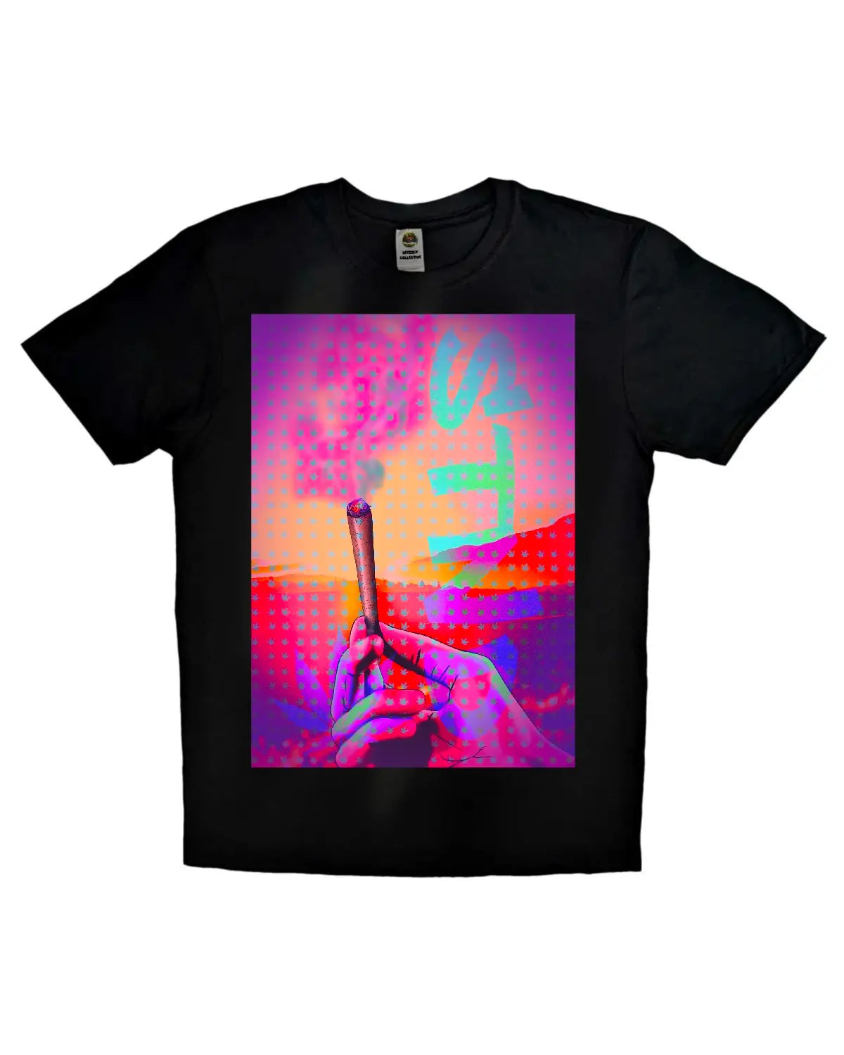 STND Paradise Stillness T-Shirt | Sunset Weed Culture Artwork by GrizzlySlapz