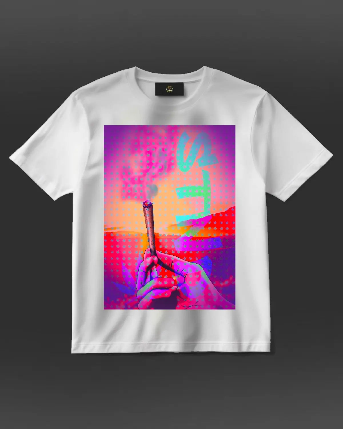 STND Paradise Stillness T-Shirt | Sunset Weed Culture Artwork by GrizzlySlapz