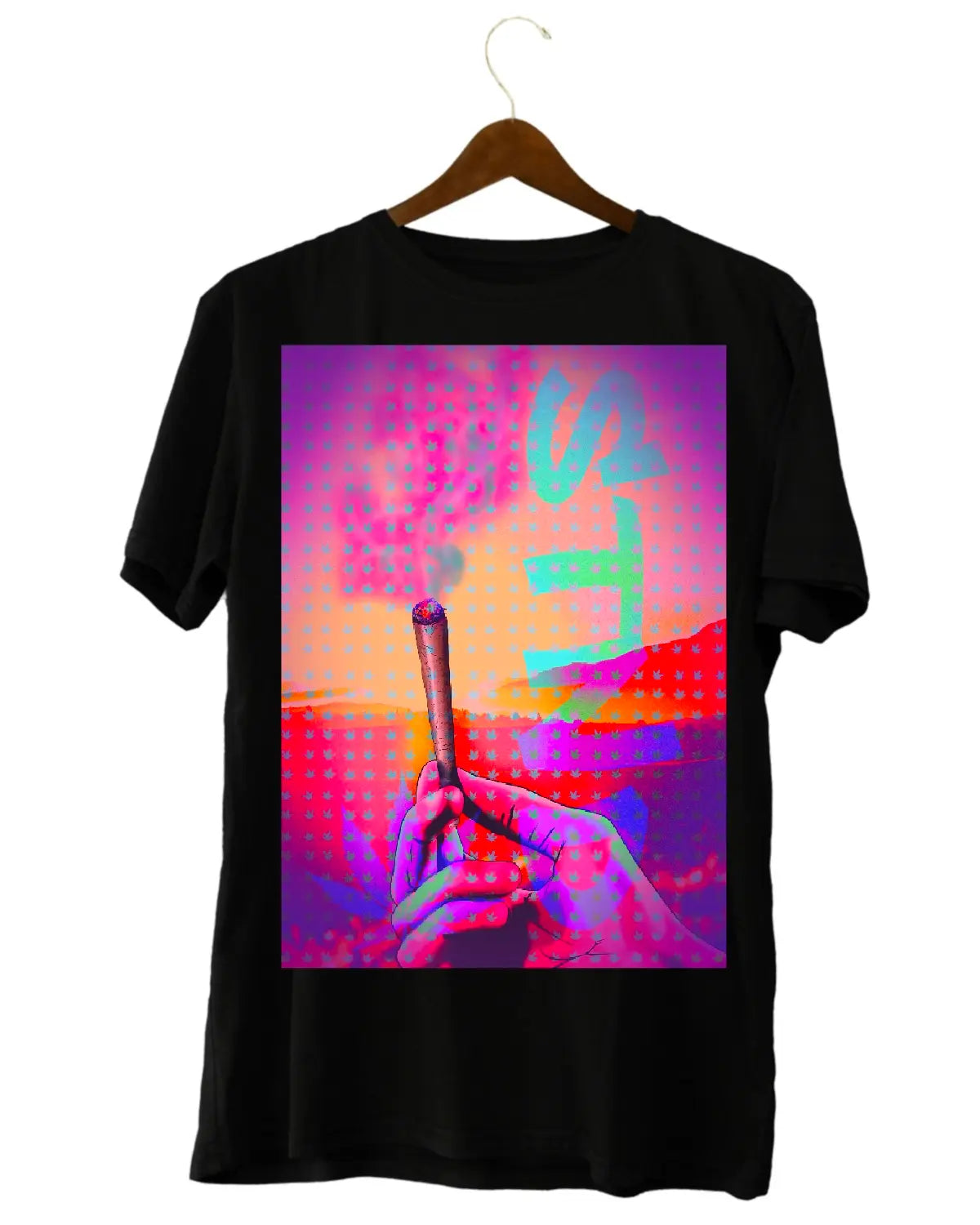 STND Paradise Stillness T-Shirt | Sunset Weed Culture Artwork by GrizzlySlapz