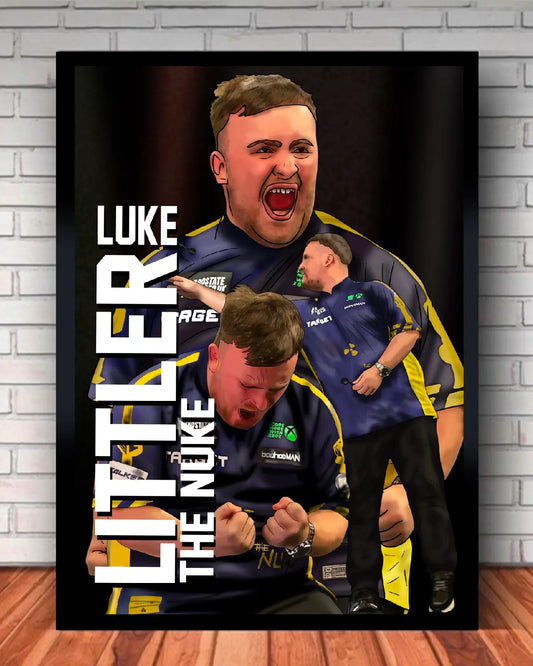 Luke Littler “The Nuke” Darts Canvas Wall Art – 24x36 | GrizzlyGFX