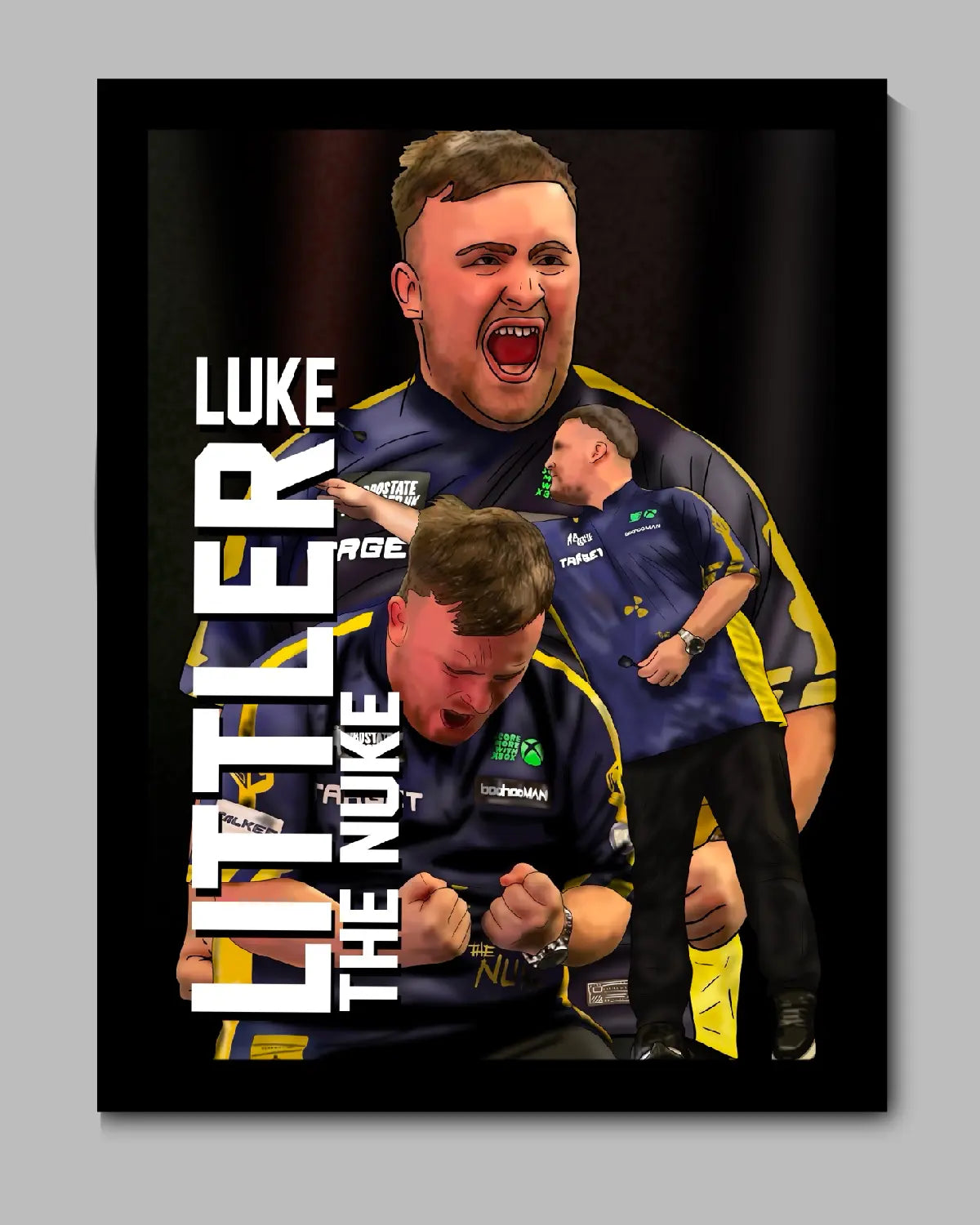 Luke Littler “The Nuke” Darts Canvas Wall Art – 24x36 | GrizzlyGFX