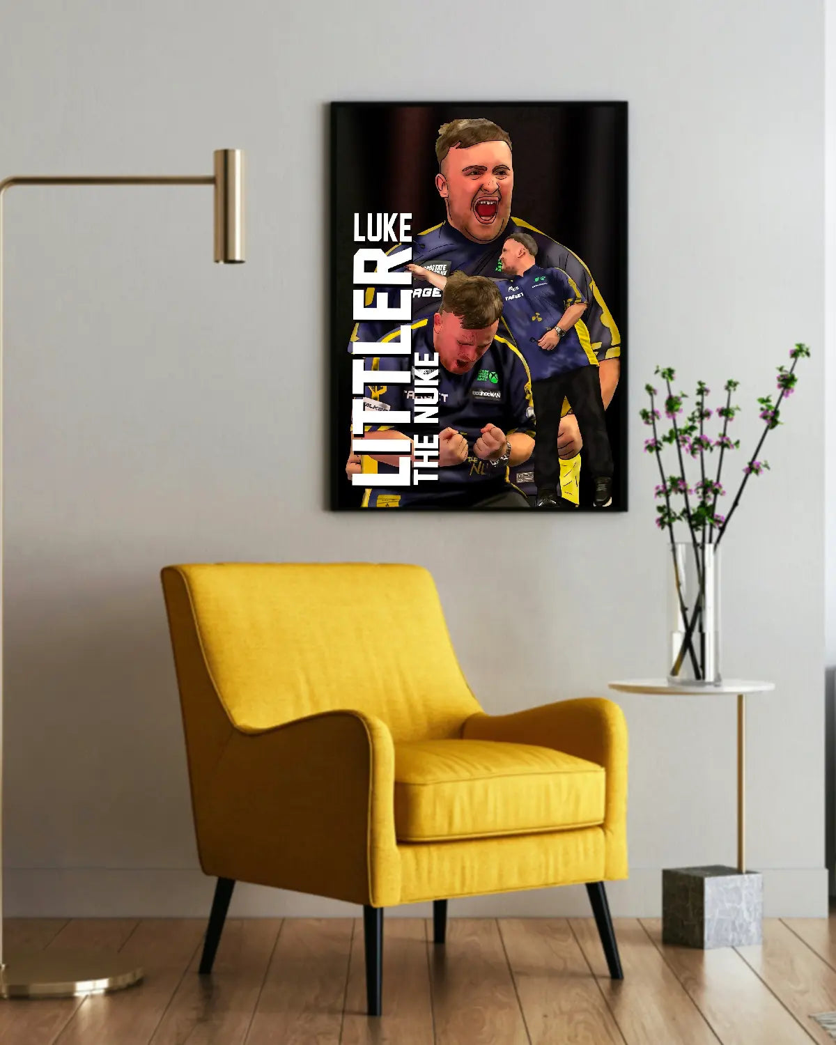 Luke Littler “The Nuke” Darts Canvas Wall Art – 24x36 | GrizzlyGFX