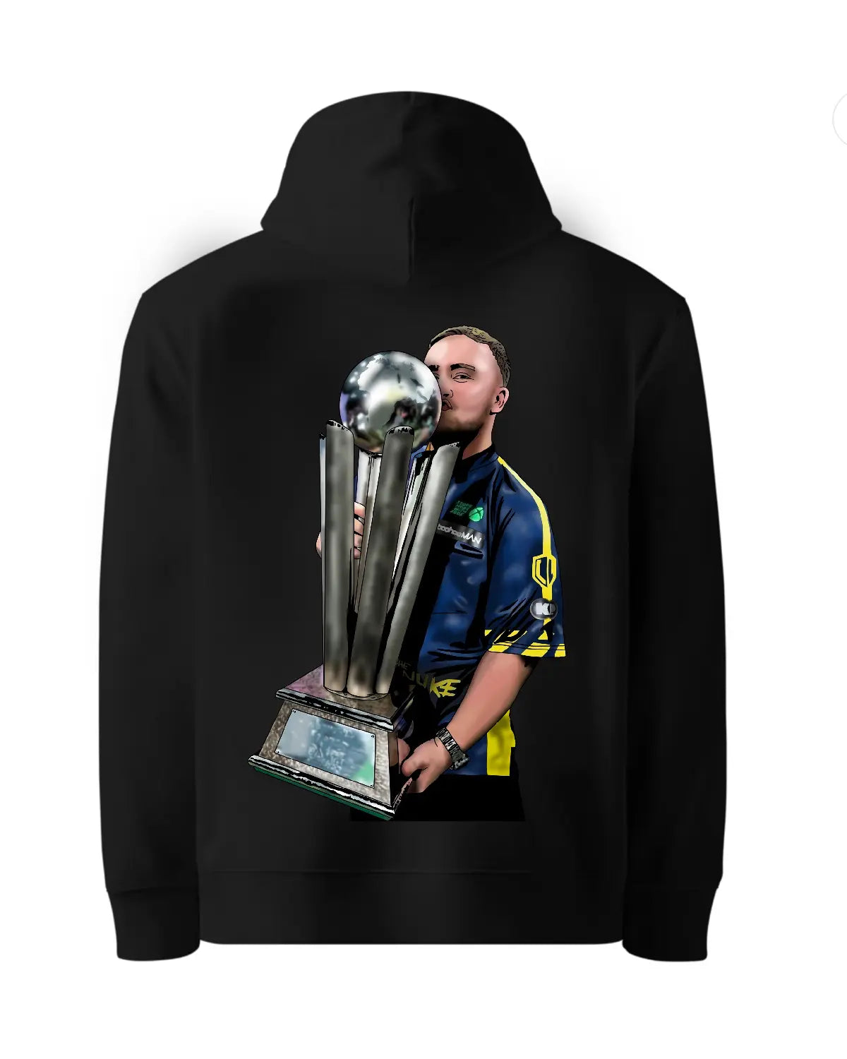 Luke Littler World Champion Hoodie | Trophy Lift Darts Artwork by GrizzlyGFX