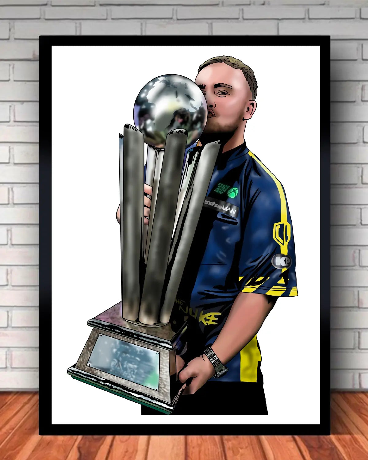 Luke Littler World Champion Canvas – 24x36 | Iconic Darts Trophy Artwork