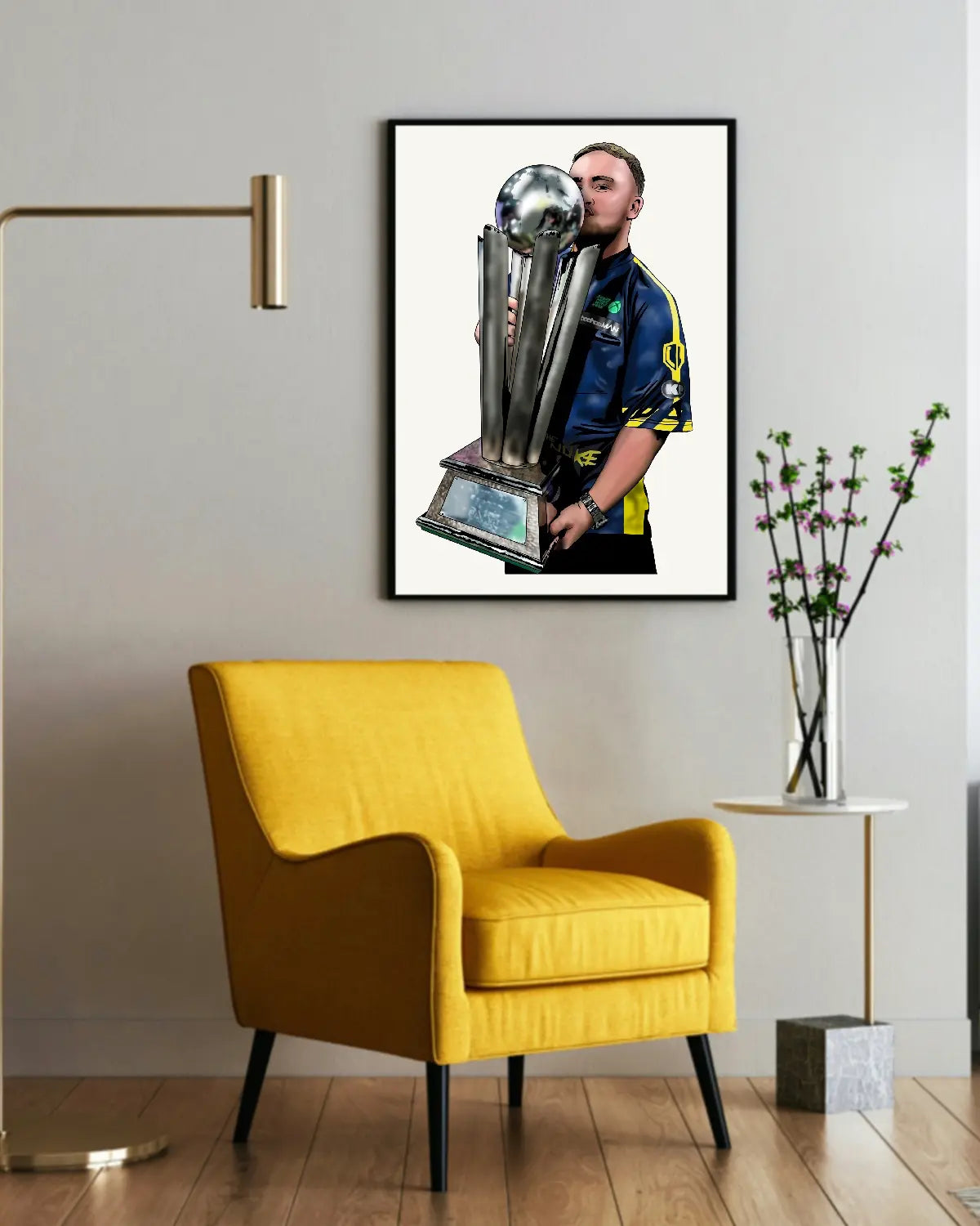 Luke Littler World Champion Canvas – 24x36 | Iconic Darts Trophy Artwork