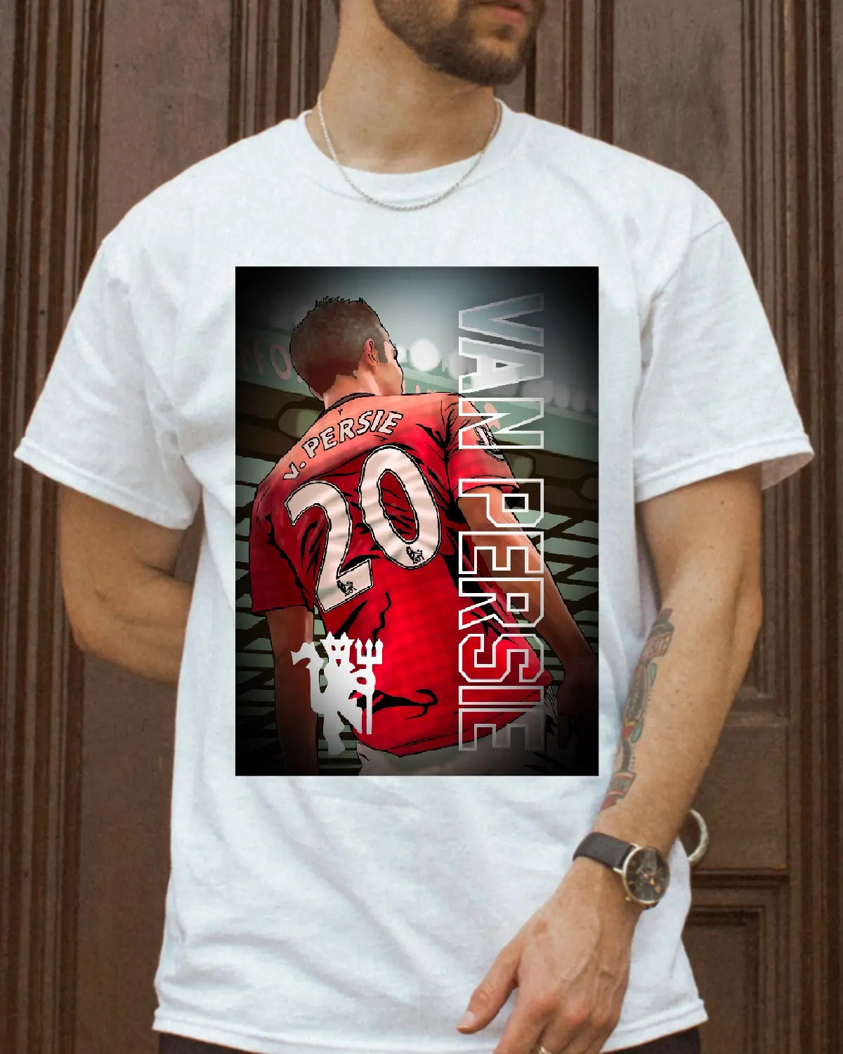 Robin van Persie Manchester United T-Shirt | Iconic Football Artwork by GrizzlyGFX