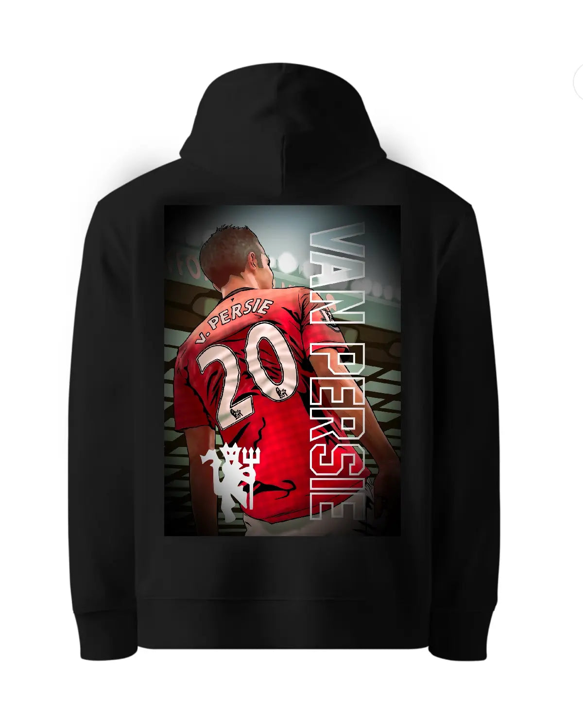 Robin van Persie Manchester United Hoodie | Football Legend Artwork by GrizzlyGFX