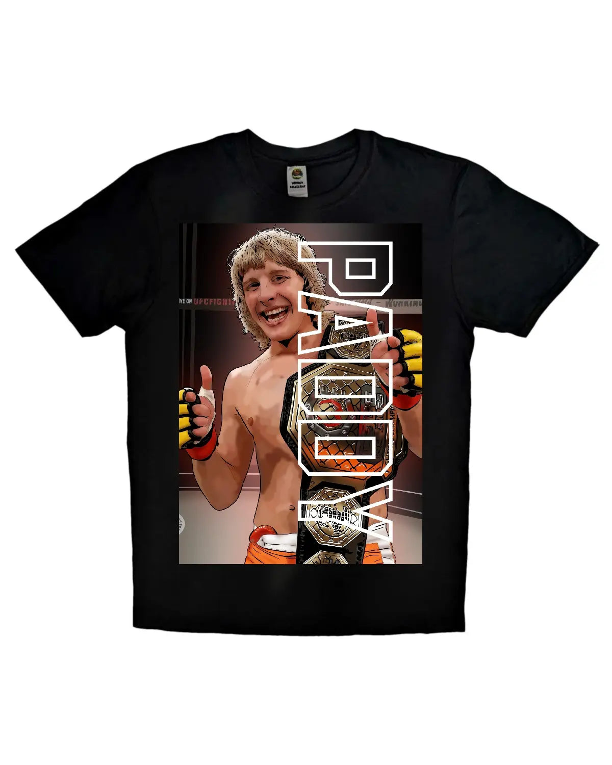 Paddy Pimblett Cage Warriors Champion T-Shirt | MMA Artwork by GrizzlyGFX
