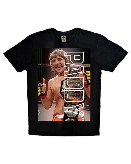 Paddy Pimblett Cage Warriors Champion T-Shirt | MMA Artwork by GrizzlyGFX