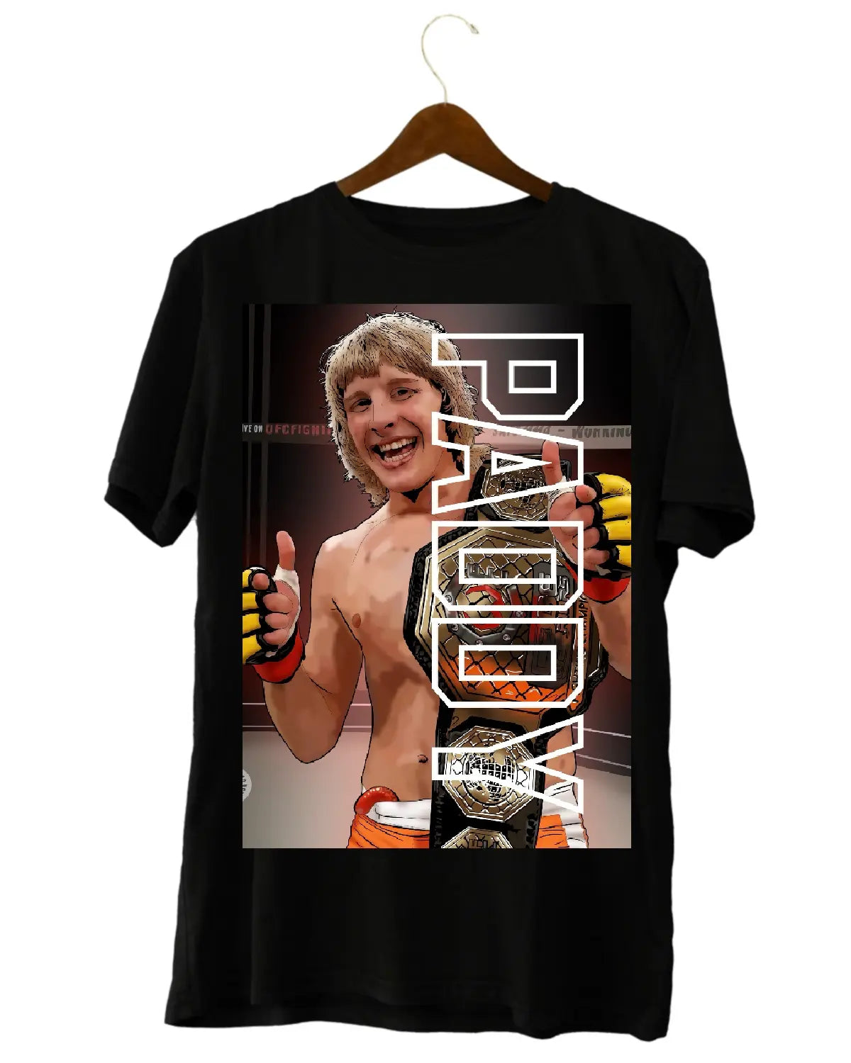 Paddy Pimblett Cage Warriors Champion T-Shirt | MMA Artwork by GrizzlyGFX