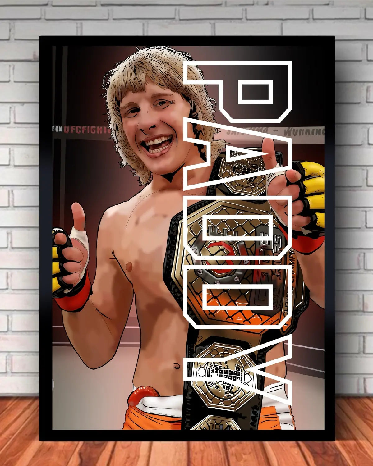Paddy Pimblett Cage Warriors Champion Canvas Wall Art – 8x10 | GrizzlyGFX