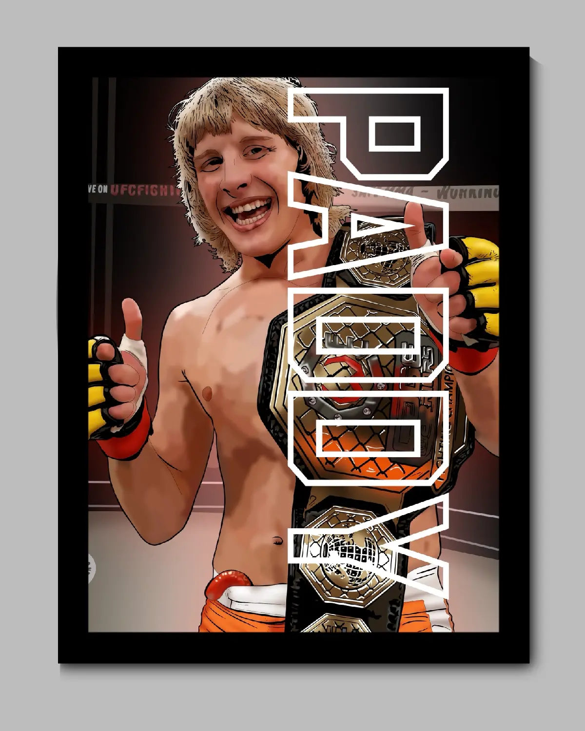 Paddy Pimblett Cage Warriors Champion Canvas Wall Art – 8x10 | GrizzlyGFX