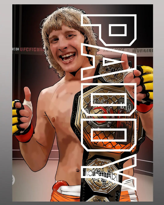 Paddy Pimblett Cage Warriors Champion Phone Wallpaper | MMA Artwork by GrizzlyGFX
