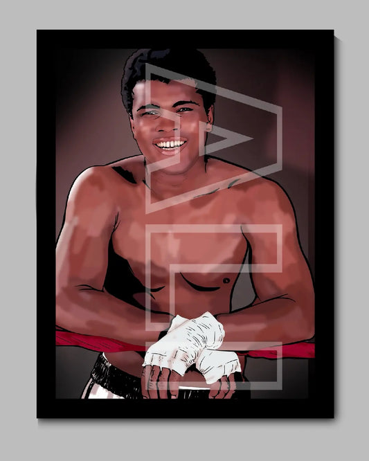 Muhammad Ali The Greatest Phone Wallpaper | Iconic Boxing Artwork by GrizzlyGFX