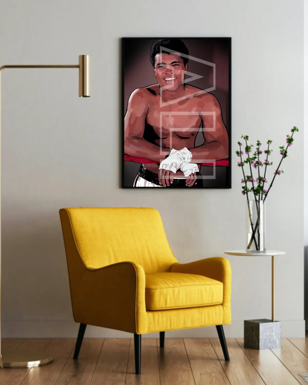 Muhammad Ali The Greatest Canvas Wall Art – 24x36 | GrizzlyGFX
