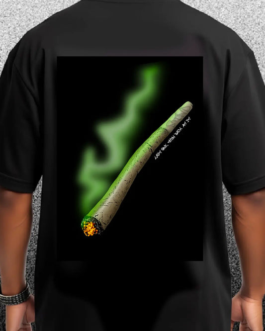 STND Burnt Joint T-Shirt | Minimal Gritty Weed Streetwear by GrizzlySlapz