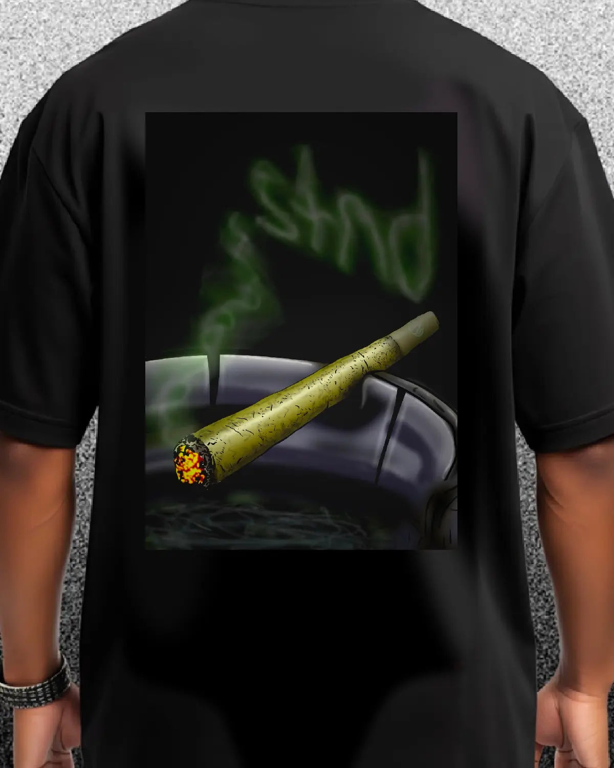 STND Ashtray T-Shirt | Gritty Minimal Weed Streetwear by GrizzlySlapz