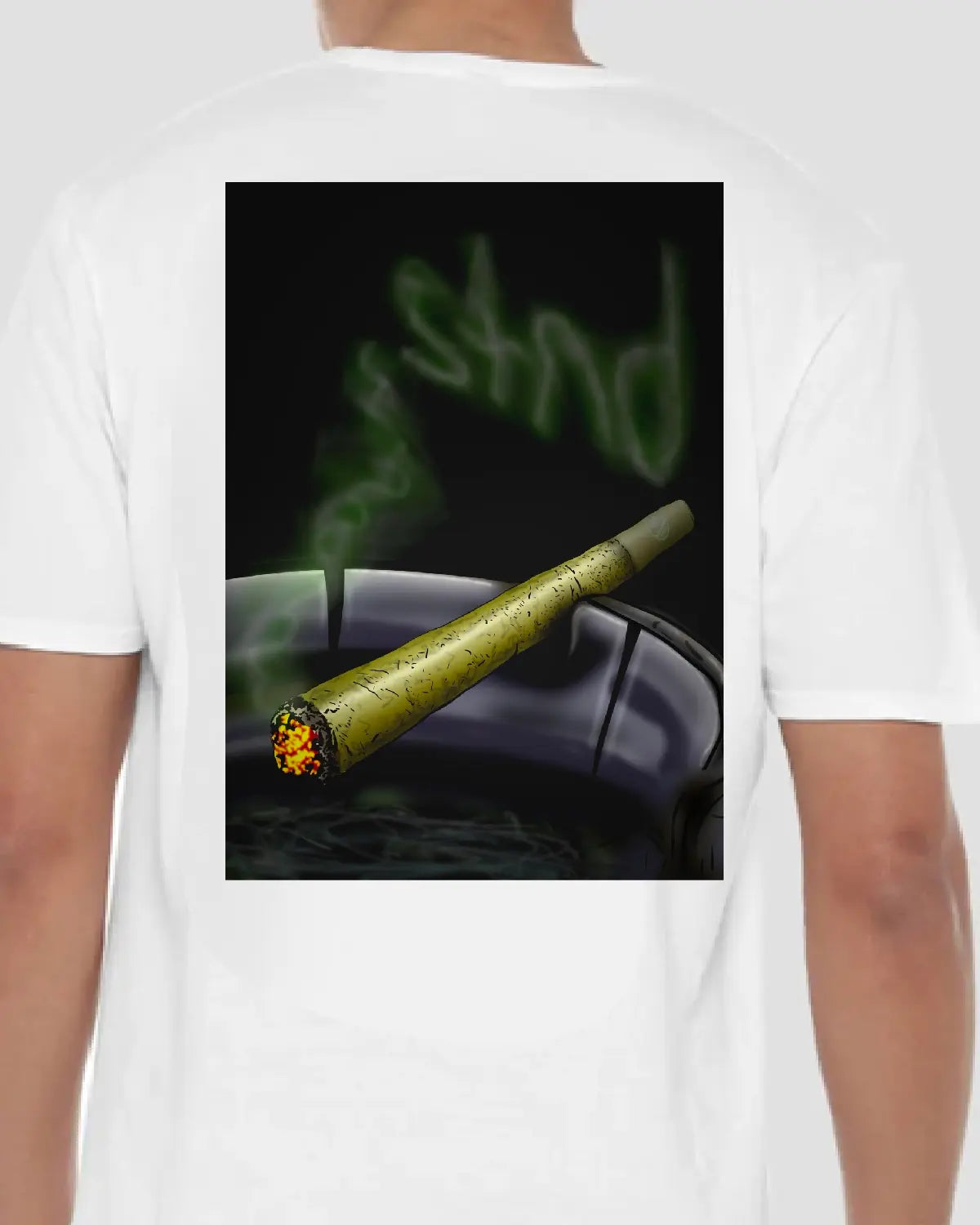 STND Ashtray T-Shirt | Gritty Minimal Weed Streetwear by GrizzlySlapz