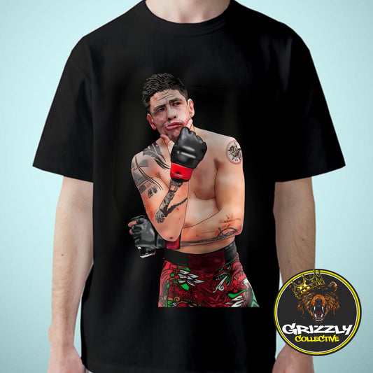 Black Brandon Moreno Grizzly GFX Design T Shirt