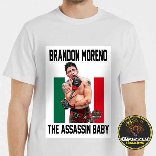 White Brandon Moreno The Assassin Baby T Shirt