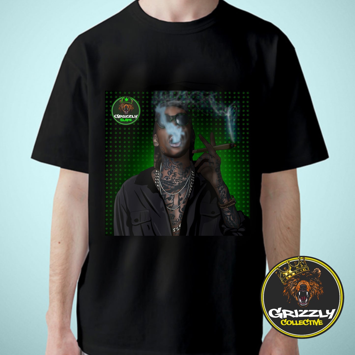 Black Wiz Khalifa Weed T Shirt