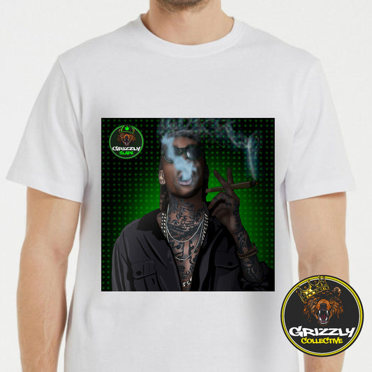 White Wiz Khalifa Weed Design T Shirt