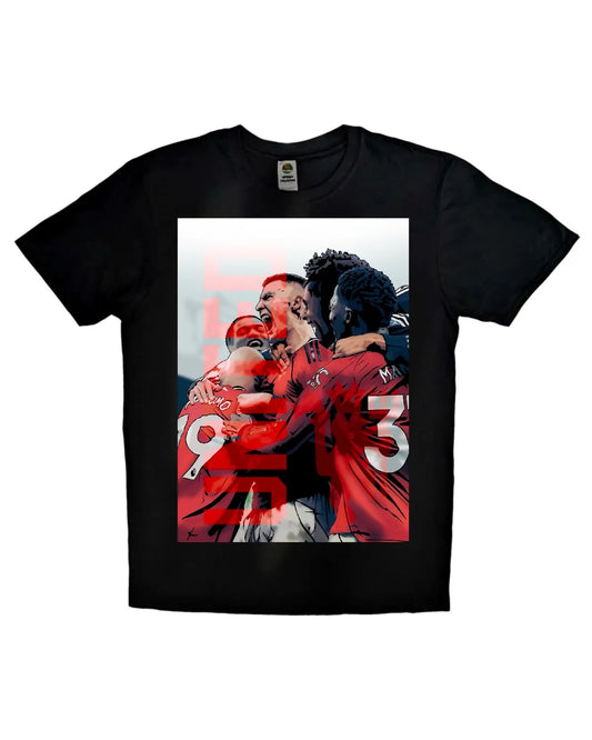 Benjamin Šeško Manchester United Winner T-Shirt | Fulham Match Goal Artwork