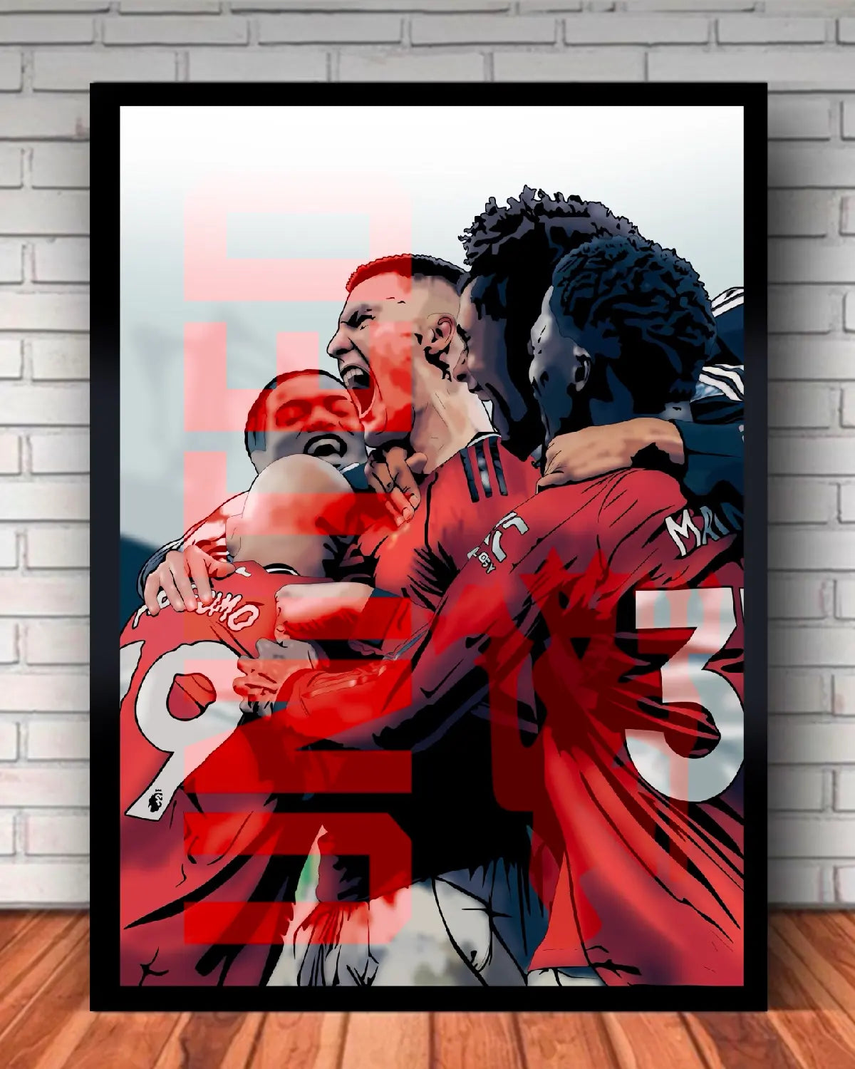 Benjamin Šeško Manchester United Canvas Wall Art – 24×36 | Statement Piece