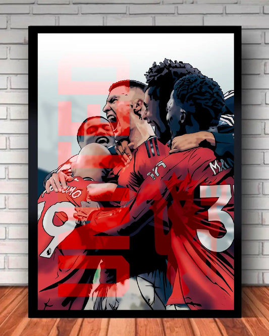 Benjamin Šeško Manchester United Canvas Wall Art – 24×36 | Statement Piece
