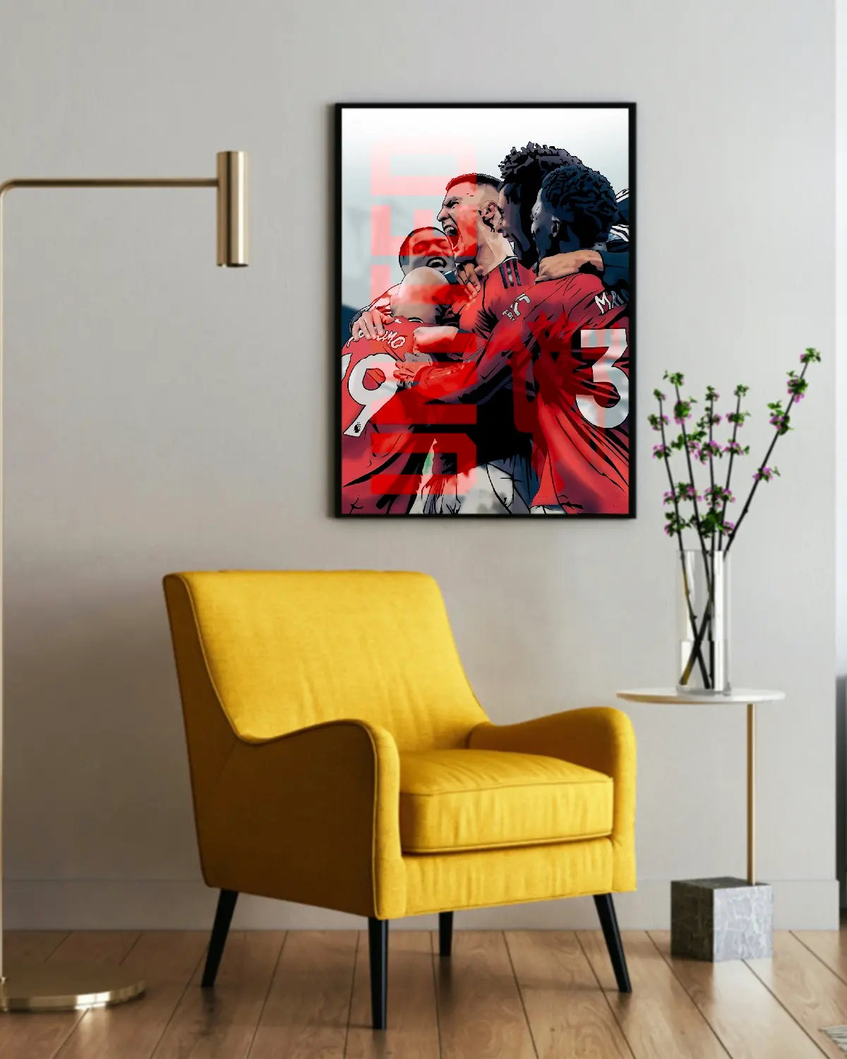 Benjamin Šeško Manchester United Canvas Wall Art – 24×36 | Statement Piece