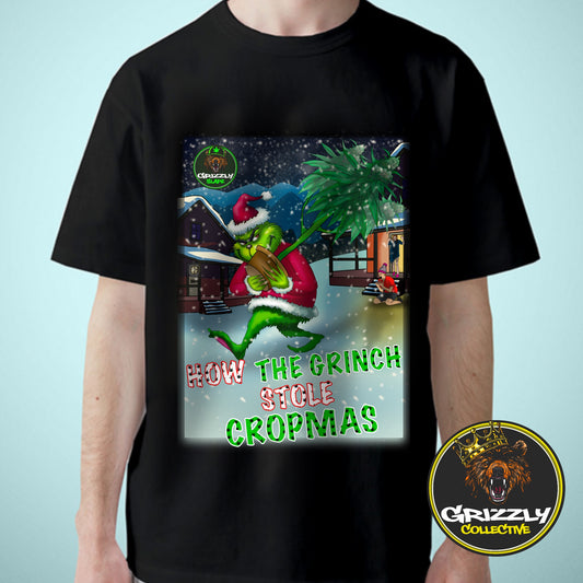 Black How The Grinch Stole Cropmas GrizzlySlapz Christmas T Shirt