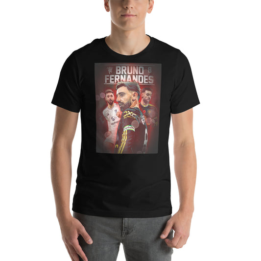 Bruno Fernandes Captain football graphic T-shirt in black – front view