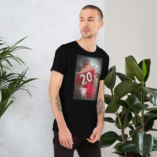 Robin van Persie Flying Finish football T-shirt in black – right side view